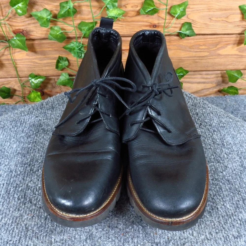 Rockport Charson Men Chukka Boots Size 9 Lightweight Walking Black Leather